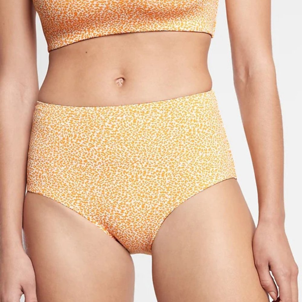 Athleta High Waist Textured Bikini Bottom size S